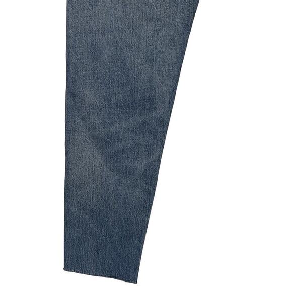 MOUSSY VISALIA DISTRESSED TAPERED BUTTON FLY JEANS IN BLUE NWT WOMEN'S SIZE 24 - Picture 8 of 16